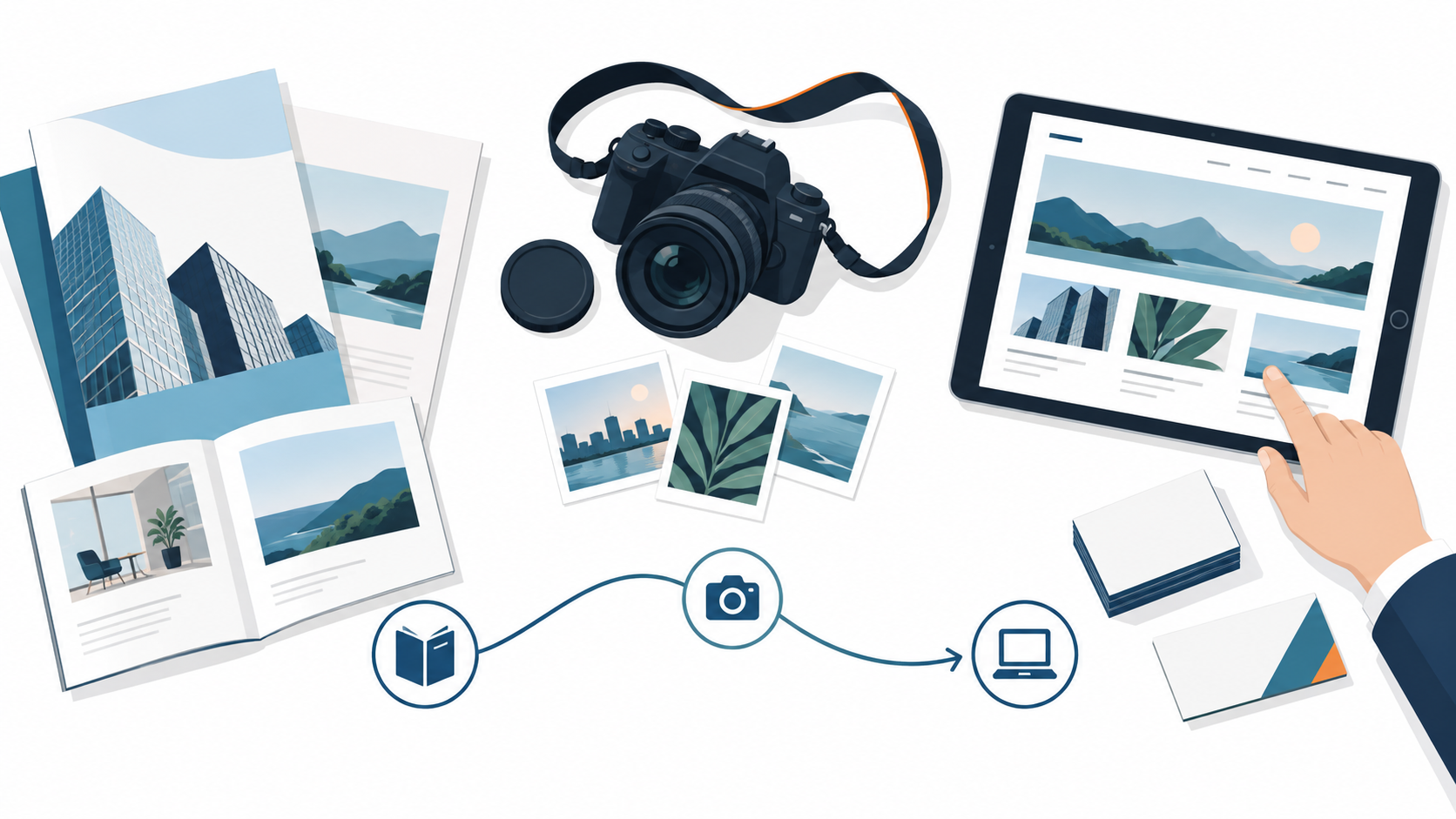 Webサイト、営業資料、写真に載せる商品情報をそろえる。